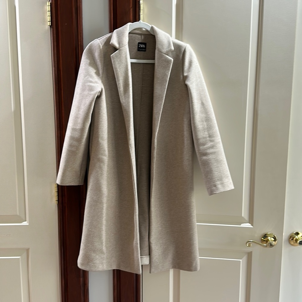 Zara lapel coat sz S